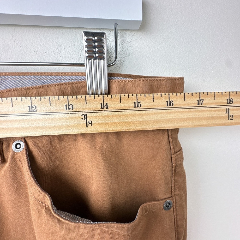 Peter Millar Pants Mens 32 Brown Ultimate Sateen 5 Pocket Chino Stretch Trouser - Picture 7 of 11